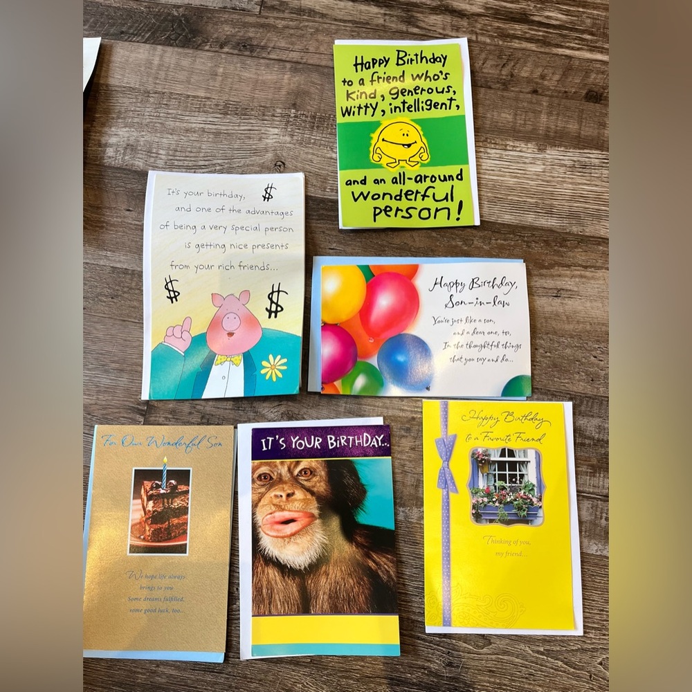 🌙 B52-D - 6 Assorted Greeting Cards Set